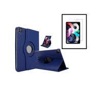 Kit Coque 360 Rotation Anti-Impact Protection + Film Verre Trempé 5D Full Cover pour Apple iPad Pro 12.9 (2021) - Bleu