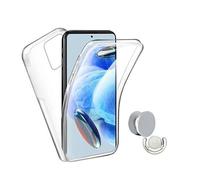 Kit Coque 3x1 Protection Impact 360° + 1 Gripholder + 1 Support Gripholder Blanc Phonecare Pour Oppo Reno14 - Transparent/Blanc