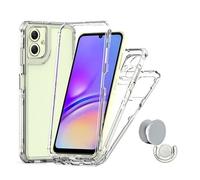 Kit Coque 3x1 Protection Impact 360° + 1 Gripholder + 1 Support Gripholder Blanc Phonecare Pour Samsung Galaxy A07 - Transparent/Blanc