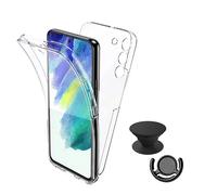 Kit Coque 3x1 Protection Impact 360° + 1 Gripholder + 1 Support Gripholder Noir Phonecare Pour Oppo A5 4g - Transparent/Noir