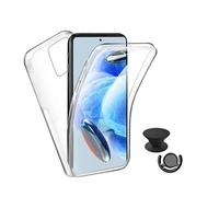 Kit Coque 3x1 Protection Impact 360° + 1 Gripholder + 1 Support Gripholder Noir Phonecare Pour Oppo Reno14 F - Transparent/Noir