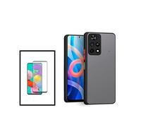 Kit Coque Anti Choque Caméra Protection + Film 5D Full Cover pour Xiaomi Poco X4 Pro 5G - Noir