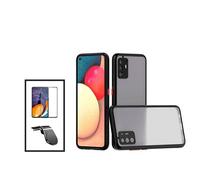 Kit Coque Anti Choque Caméra Protection + Film 5D Full Cover + Support Magnétique L Safe Driving Voiture pour Oppo Reno5 Z - Noir