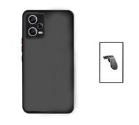 Kit Coque Anti Choque Caméra Protection + Support Magnétique L Safe Driving Voiture pour Xiaomi Redmi Note 12 Pro - Noir