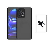 Kit Coque Anti Choque Caméra Protection + Support Magnétique Renforcé De Voiture Pour Xiaomi Poco X5 - Noir
