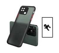 Kit Coque Anti Choque Caméra Protection + Support Magnétique Renforcé de Voiture pour Xiaomi Redmi 10C - Noir