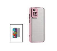 Kit Coque Anti Choque Caméra Protection + Verre Trempé 5D Anti-Spy pour Xiaomi Xiaomi Redmi Note 11 Pro+ Plus - Rose