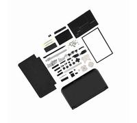 Kit Coque Complète pour 3DS XL, Boutons et Vis | Plastique ABS résistant aux chocs, remplacement intégral, finition noire