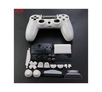 Kit coque et boutons en plastique blanc pour manette PS4 V1 JDM-010/011/001
