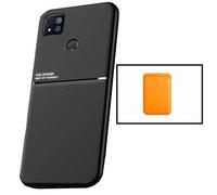 Kit Coque Magnétique Lux + Portefeuille Magnétique Orange pour Xiaomi Redmi 9 Activ