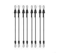 Kit Cordes Élastiques pour Bâche Camping Randonnée | Réglable 7-36 pouces, crochets carabiner robustes, revêtement électrophorétique, fixation sécurisée, pas de glissement