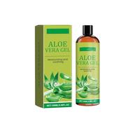 Kit cosmétique pour gel bio à l'aloe pur coupé, grand, 12 oz, gel de qualité supérieure, végétalien, non parfumé, pour le visage, la peau, les cheveux, les coups de soleil (vert, taille unique)
