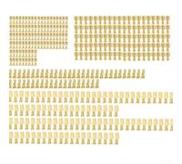 Kit Cosses Électriques Laiton 280PCS 2.8-6.3mm Isolées(350pcs) | 280 , 15 types, tailles 2.8-6.3mm, laiton étamé, isolation PVC, auto, pour moto, bricolage