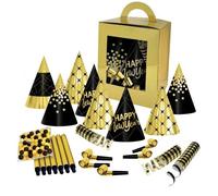 Kit cotillons - PTIT CLOWN - 23823 - 10 personnes - or et noir - Accessoire de Déguisement