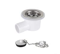 Kit coude de vidange droit en ABS pour drainage d'évier de camping-car avec tuyau de 2 m conçu pour un fonctionnement fiable et étanche dans les remorques de voyage (courbe)