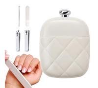 Kit coupe-ongles 4 en 1 en acier inoxydable avec boîte de rangement - Pour les déplacements, les pères, les maris, les femmes, les personnes âgées, le travail, le salon et la maison