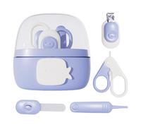 Kit coupe-ongles pour bébé, ensemble coupe-ongles pour bébé - Coupe-ongles 4 en 1 avec couvercle anti-poussière - Tondeuses, ciseaux, pincettes pour soins de manucure, Kit de soins de toilettage sûr p