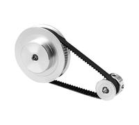 Kit Courroie Poulie Synchrone 2GT Gt2 60 Dents 20 Rapport Réduction 1:3 Ensemble Transmission Mécanique Bande Passante 6Mm Courroie Transmission(400mm Belt,60T5B 20T6.35B)