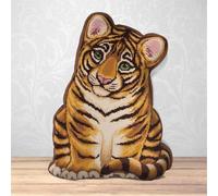 KIT Coussin à broder au point compté en forme de TIGRE