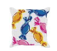 Kit Coussin Canevas Soudan 50x50 Bonbons