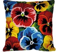 Kit Coussin Canevas Tapissage De Pensées - Se1903.222