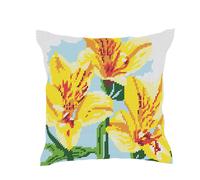 Kit Coussin Demi-Point Fleurs Jaunes