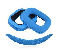 Kit Coussinets d’Oreille + Serre-tête Geekria Compatible avec Logitech G430, G930, Casque Audio, Coussinet d’Oreille + Coussinets de Serre-tête de Rechange/pièces de réparation (Bleu)