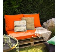 Kit de coussins pour palette déhoussables - Orange -
