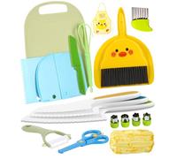 Kit Couteau sécurité de Cuisine pour Enfants - 20 Pièces Couteaus Enfants pour couper et cuire des fruits ou légumes | Couteau Enfant qui ne Coupe pas, Couteaux enfants à partir de 2 ans