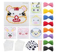 Kit Couture Enfant, set de 6 Jouets à Lacets Pour Tout - Petits Kit de Couture Feutre Cousu Craft Kit Montessori Fine Motricity Skills Toys Jouets Pour Garçons et Filles (Style1)
