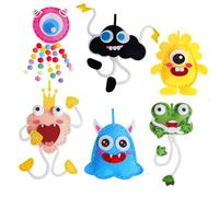 Kit Couture Enfant, Set de 6 Porte-Clés Patron Couture Enfant- Premier Kit de Couture Enfant Kit de Couture en Feutre Kit de Couture Pour Enfant Initiation Filles Garçons Education Couture Artisanat
