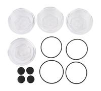 Kit Couvercle Huile Remplacement Essieu Remorque 4 Pouces, 4 Pièces, Plastique Durable - Compatibilité Large, Installation Facile, Résistant Oxydation et Chocs