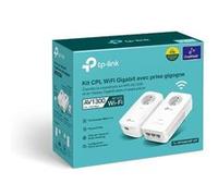 TP-Link CPL WiFi AC 1200 Mbps + CPL 1300 Mbps avec ports Ethernet Gigabite et prise intégrée, Boitier CPL WiFi Kit de 2 - Etendez votre connexion WiFi dans chaque pièce de la maison TL-WPA8635P KIT V3