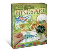 Kit Créatif Aquarelle Magique DinosArt - Coffret Activité Manuelle pour Enfant - Atelier Loisirs Dessin Aquarelle de Dinosaures à partir de 7 ans - 5 Tableaux à Peindre - Peinture à l'Eau.