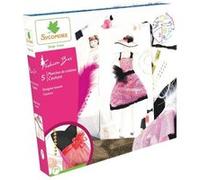 Au Sycomore – Kit créatif – 5 planches de stylisme couture – Rose multicolore – Enfant