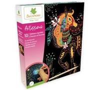 Kit créatif Au Sycomore Artissimo Scratch Art Cheveaux et licornes G