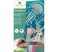Kit créatif Au Sycomore Stick et Fun 3 Mosaïques Océan
