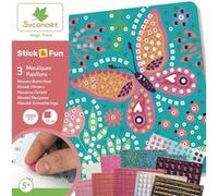 Kit créatif Au Sycomore Stick et Fun 3 Mosaïques Papillons G