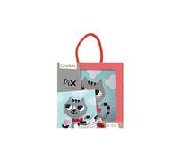 MY MANDARINE KC026O - Kit broderie enfant Pix Gallery - Tableau 14x14 cm - À partir de 6 ans - OISEAU