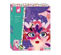Kit Créatif Bal Masqué Janod - Coffret pour réaliser 4 tableaux 3D avec plumes colorées - Dès 7 ans