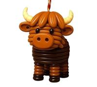 Kit créatif Boutons Highland Cow | Kit amusant pour créer des boutons de Noël à thème animal | Décoration de maison pour fenêtre porte bureau couronnes chambre de magasin | cadeau original pour homme