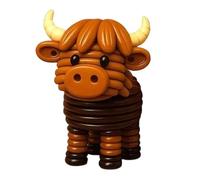 Kit Créatif de Décorations Bouton Animal Vache Highland | Kit Créatif Boutons Noël Thème Animal Amusant,Décor Saisonnier Fêtes Porte Fenêtre Bureau Chambre Boutiques Couronnes Voiture,Porte Fenêtre Co