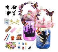 Kit Créatif de Lanterne Féerique - Kit Créatif Lanterne Fée Fabriqué à la Main | Activité Créative Veilleuse Artistique Avec Télécommande Pour Noël Anniversaire Décor Scolaire Jardin 6 Ans Et