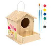 Kit créatif de nichoir à oiseaux en bois, nichoir naturel avec design d'assemblage, abri à oiseaux éducatif avec construction sûre, ensemble de loisirs créatifs pour jardin et maison