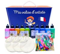 Kit créatif de peinture pour enfants - Décoration de boules de Noël 1 - Dès 5 ans - Produits Non Toxiques - Fabriqué en France - La valise du petit artiste