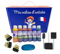 Kit créatif de peinture pour enfants - Encre lavable en gel dès 2 ans - Produits Non Toxiques - Fabriqué en France - La valise du petit artiste