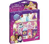 Kit Créatif - Disney Princesse - Stickerset - Set d'autocollants D'environ 50 pcs et 1 Scène Cartonnée