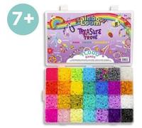Kit créatif DIY bracelets élastiques - BANDAI - Rainbow Loom - Treasure Trove - 11 000 élastiques et accessoires rose vif, rose clair, rouge, orange, jaune, vert citron, vert menthe, turquoise, bleu c