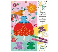 Kit créatif Djeco Feutres magiques Les jolies robes de Marie Multicolore G