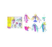 Janod – Kit créatif 6 bijoux de sacs à créer – Perles colorées, fils macramé – Multicolore